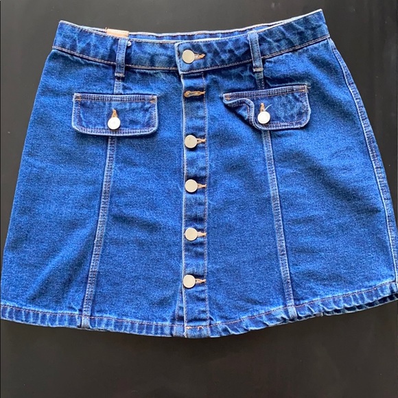 Zara trafaluc denim skirt size 4 - Picture 1 of 8